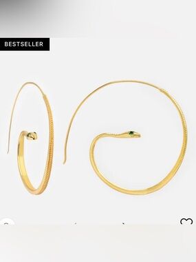 Snake Hoop Earrings